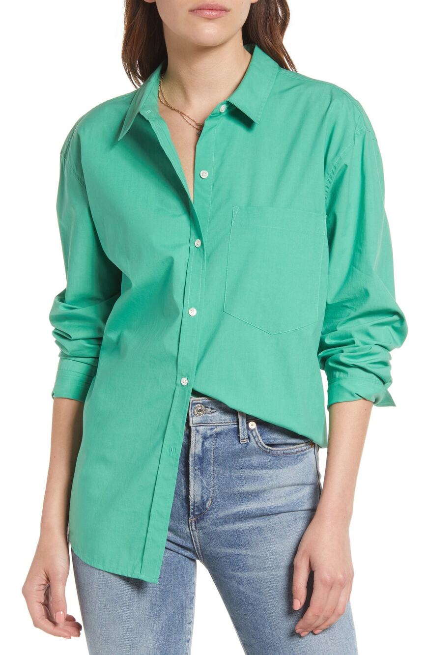 Rails Arlo Cotton Blend Button-Up Shirt - M